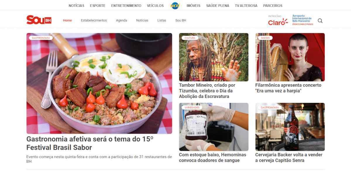Sou BH: novos leitores e alta nos acessos marcam parceria com o Portal Uai - Reprodução/Sou BH