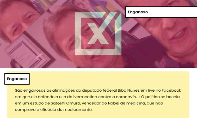 Estudo de vencedor do Nobel não prova eficácia de ivermectina contra COVID - Projeto Comprova/Reprodução 