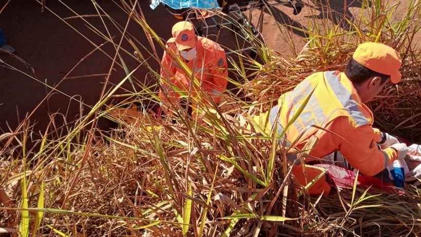 Idoso sofre acidente de moto e é encontrado só no outro dia, com hipotermia - Corpo de Bombeiros/Divulgação