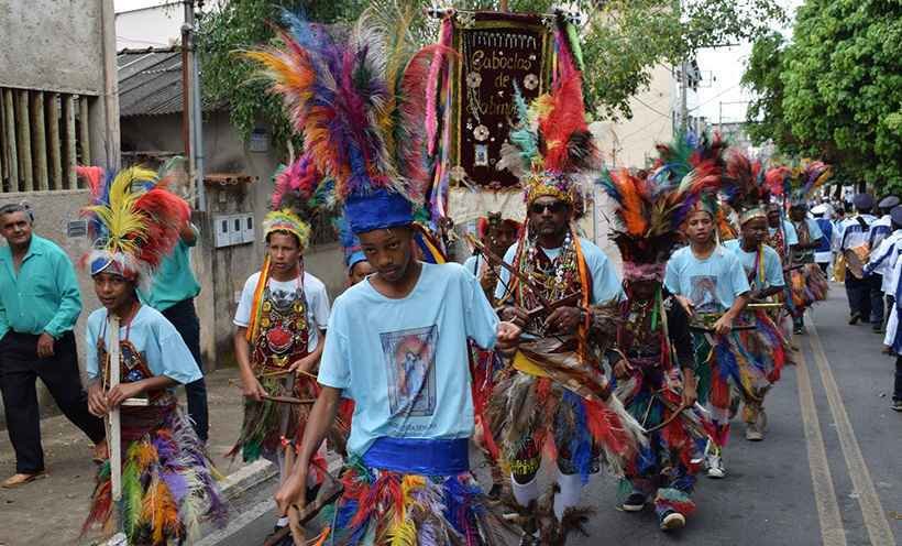Guarda de Moçambique celebra novena de Nossa Senhora do Rosário em Timóteo - Divulgação PMT