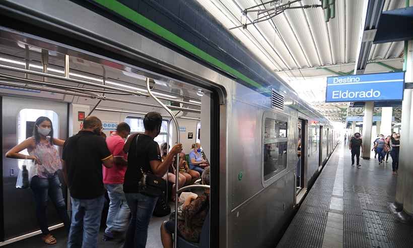 Greve no metrô de BH é mantida; horários de pico terão escala mínima - Leandro Couri/EM/D.A Press - 10/03/2021