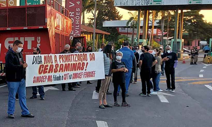 CeasaMinas tem protesto contra a privatização - Sindsep-MG/Divulgação