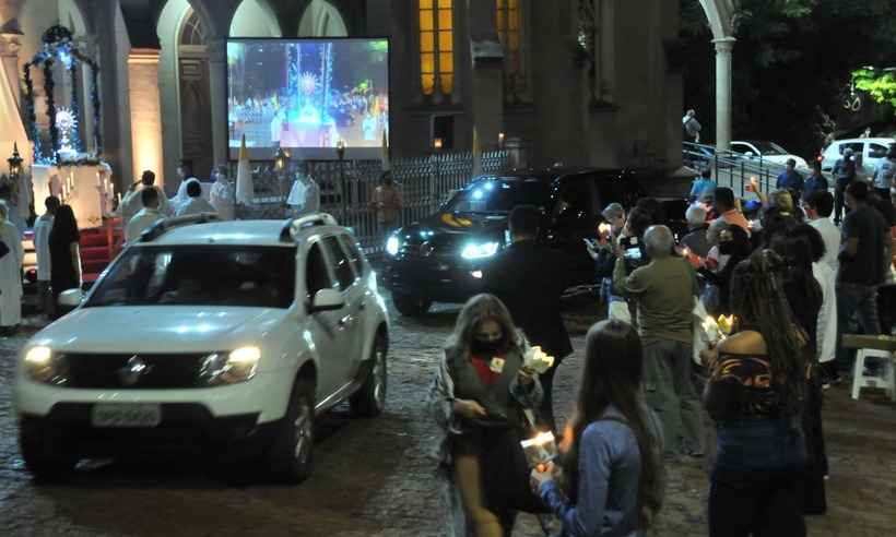 Corpus Christi: famílias recebem bênção na Igreja da Boa Viagem, em BH - Marcos Vieria/EM/DA Press
