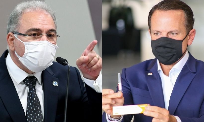 Queiroga e Doria batem boca sobre vacinação em São Paulo - Jefferson Rudy/Agência Senado/Governo do Estado de São Paulo