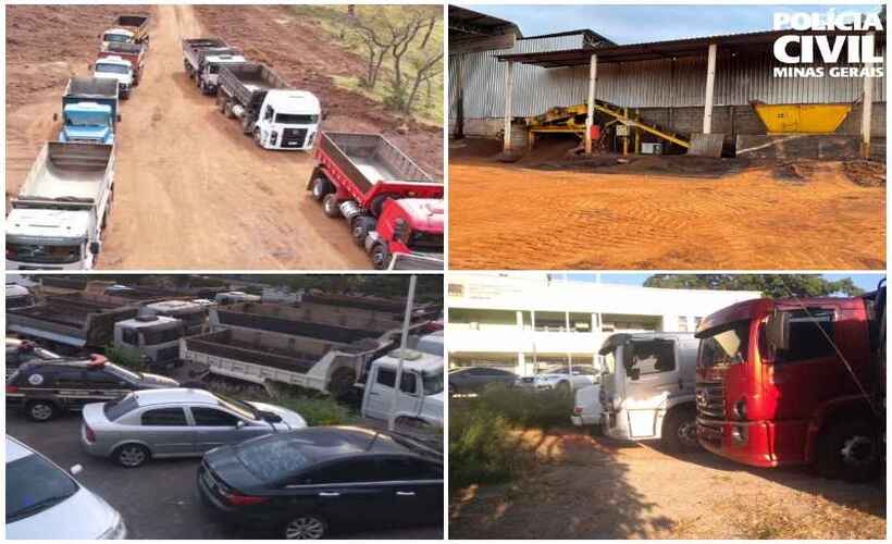 Polícia de Minas prende 20 pessoas por extração ilegal de minerais - PCMG/Divulgação