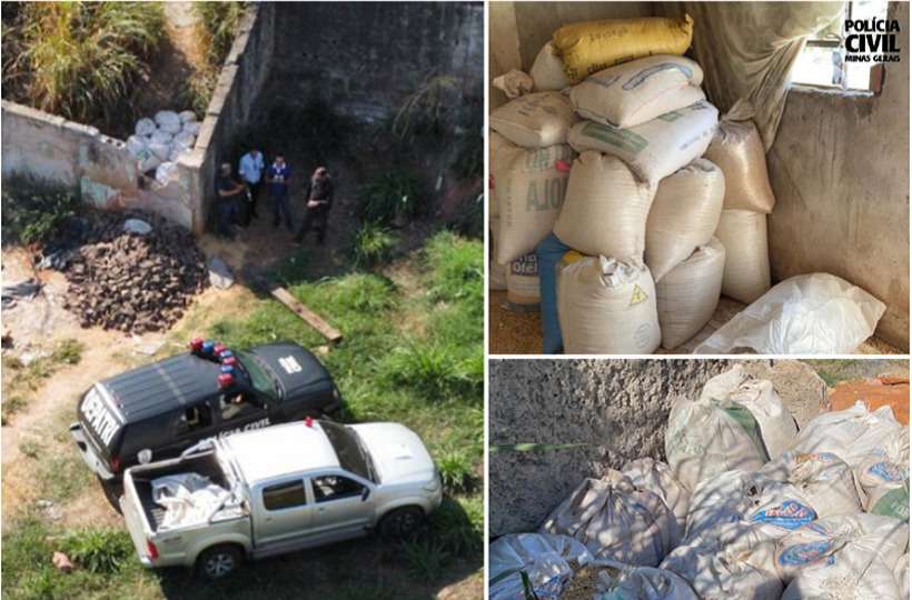 Polícia apreende 6 toneladas de gusa e 3 toneladas de soja em Contagem - Polícia Civil/Divulgação