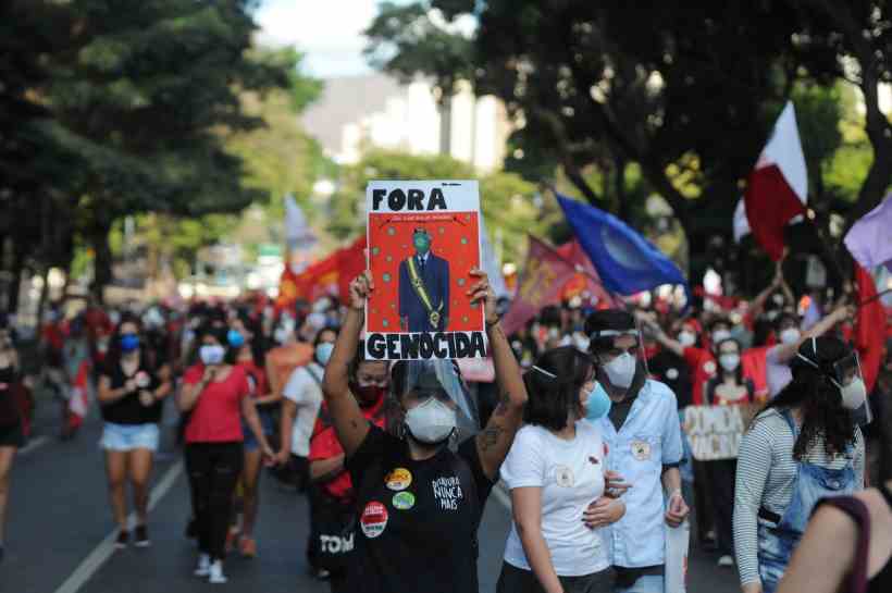 BH tem manifestação contra Bolsonaro e por mais vacinas antiCOVID-19 - Túlio Santos/ D.A.Press