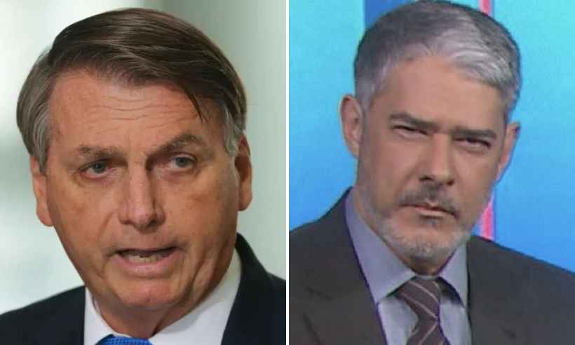 Após ignorar 500 mil mortes, Bolsonaro: 'Se tiver COVID procure dr. Bonner' - Roberto Pozzebon/Ag Brasil - Reprodução/TV Globo