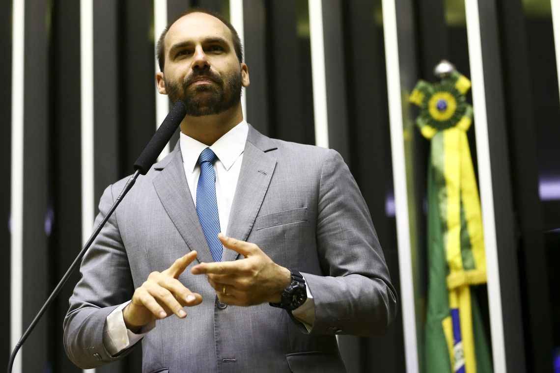 Eduardo Bolsonaro sobre Christiane Pelajo: 'Clima tá horrível na Globolixo' - Marcelo Camargo/Agência Brasil 
