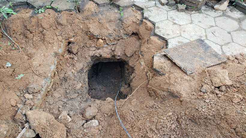 Túnel descoberto em Poços de Caldas terminaria no Banco do Brasil - Polícia Civil 