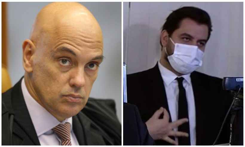 STF: Moraes autoriza assessor de Bolsonaro a ficar em silêncio na CPI da Covid - Nelson Jr./SCO/STF e Reprodução/TV Senado