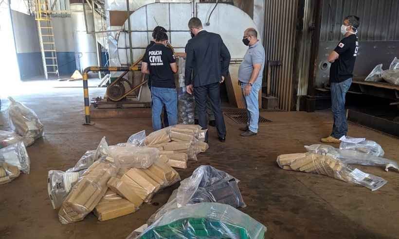 Polícia Civil incinera mais de 700 kg de drogas em Patos de Minas - PCMG/Divulgação