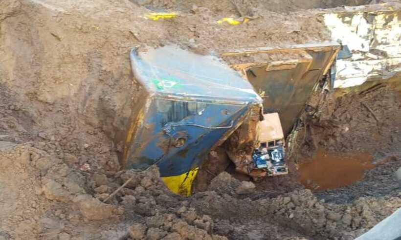 Locomotiva é encontrada após mais de dois anos da tragédia de Brumadinho - Divulgação/Corpo de Bombeiros