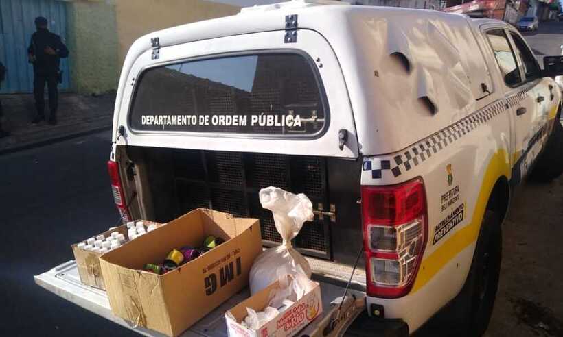 Comércio que vendia linha chilena é fechado pela Guarda Municipal em BH - Guarda Municipal de BH/Divulgação
