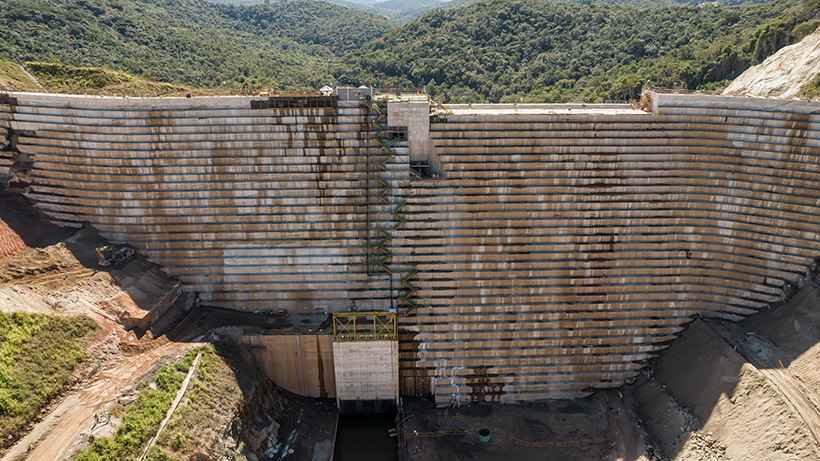 Contenção para rejeitos de barragem em nível crítico é finalizada em Minas - Divulgação/Vale