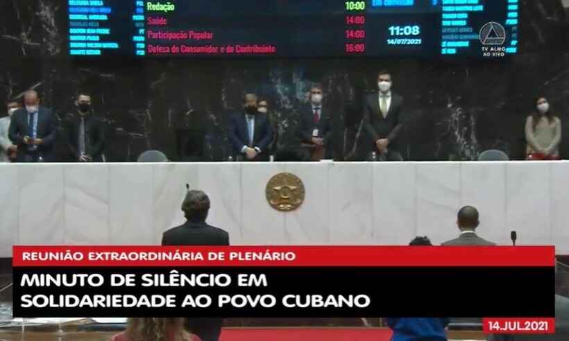 ALMG tem minuto de silêncio a Cuba após pedidos distintos de PSOL e Novo - Reprodução/YouTube/ALMG