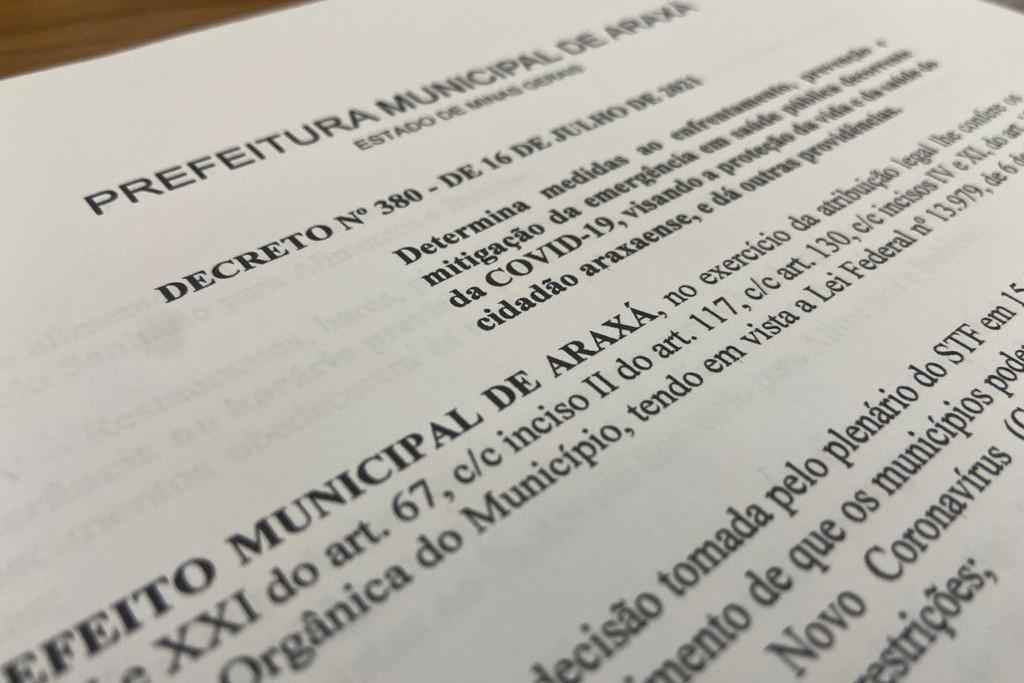 Novo decreto flexibiliza o funcionamento do comércio em Araxá - Prefeitura de Araxá / Divulgação