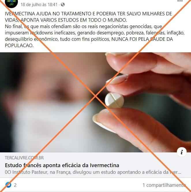 Pesquisa do Instituto Pasteur em animais não prova eficácia da ivermectina contra a covid-19 em humanos