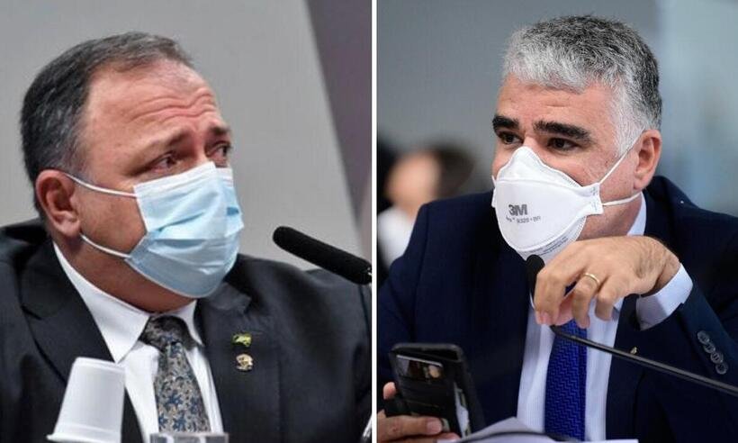Pazuello se reuniu com senador para tratar da distribuição de cloroquina - Senado/Reprodução