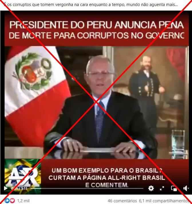 Kuczynski não decretou pena de morte para "corruptos" quando era presidente do Peru
