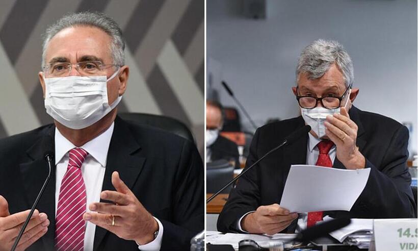 Renan Calheiros bate boca com Heinze sobre aquisição de vacinas no Brasil - Senado/Reprodução