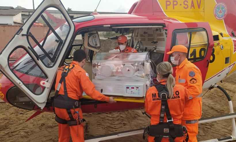 Sem UTI Neonatal em Araxá, recém-nascido é transferido para Uberaba - CBMG/Divulgação