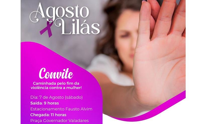 Caminhada em Araxá chama atenção contra a Violência Doméstica - Prefeitura de Araxá/Divulgação