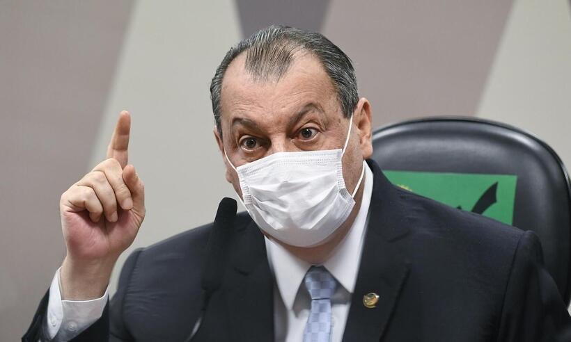 Aziz encerra depoimento de Ricardo Barros após ataques à CPI da COVID -  Jefferson Rudy/Agência Senado