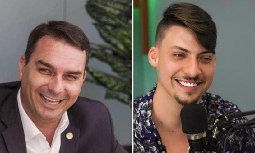 'Ta de sacanagem 04?', diz Flávio após Renan dizer que namoraria petista - Redes Sociais/Reprodução
