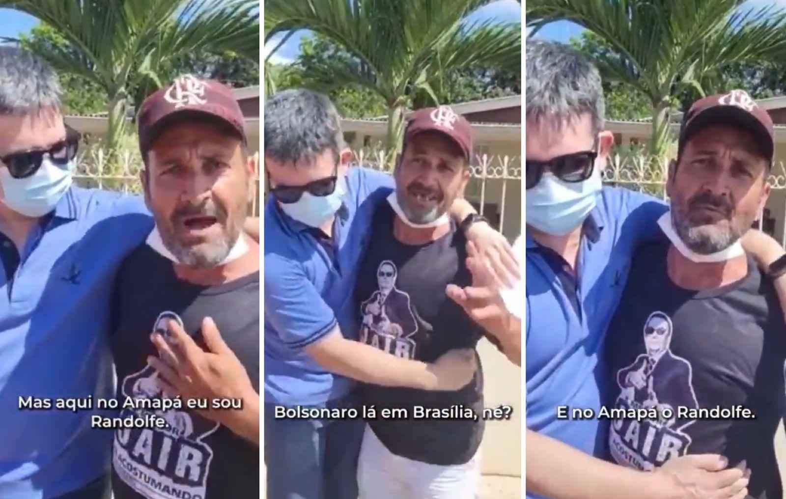 Apoiador de Bolsonaro abraça Randolfe: 'Aqui no Amapá eu sou você' - Redes Sociais/Reprodução