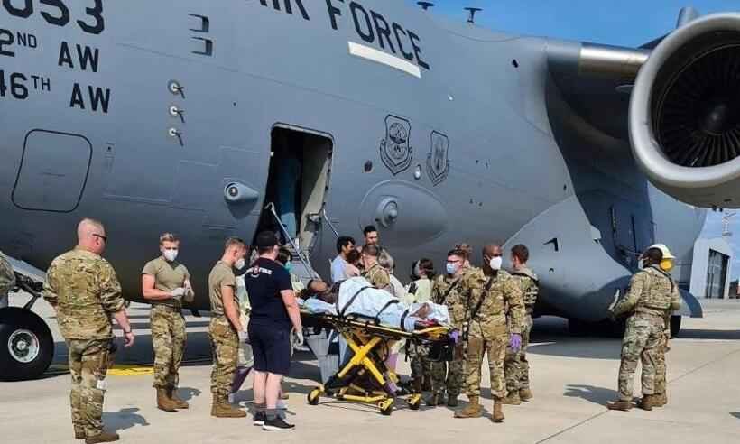Afegã dá à luz durante voo de evacuação em avião militar dos EUA - US AIR FORCE/AFP