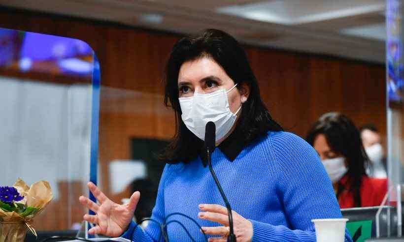 Bolsonaro vira tema de bate-boca na CPI entre Jorginho Mello e Simone Tebet - Agência Senado/Reprodução