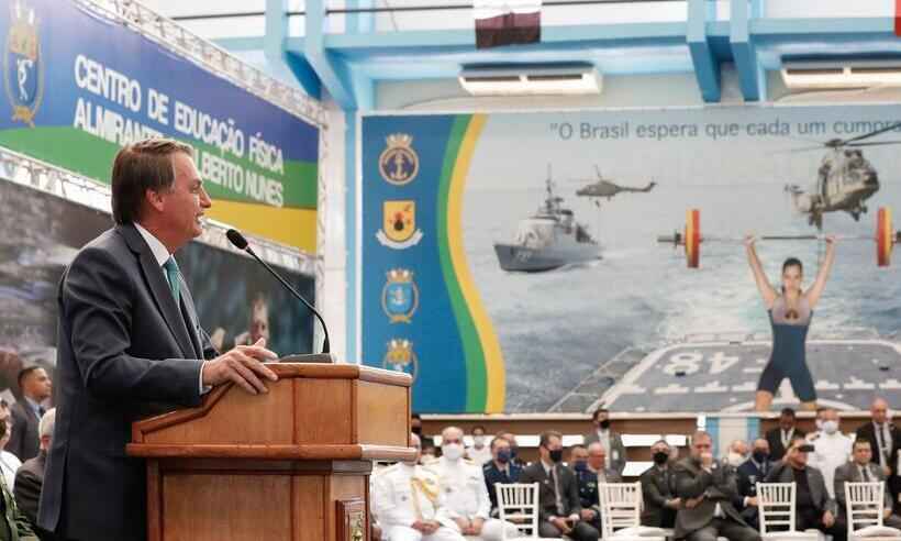 Bolsonaro, em evento na Marinha: 'Se quer paz, se prepare para a guerra' - Alan Santos/PR