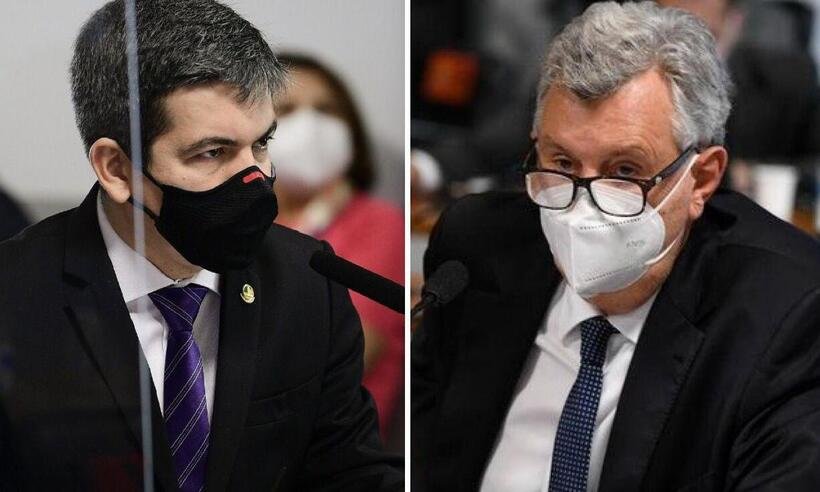 Randolfe depois de Heinze defender ivermectina na CPI: 'Remédio para gado?' - Pedro França/Agência Senado

