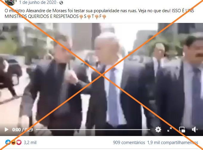 Vídeo de Alexandre de Moraes cercado por críticos é de 2016, antes de integrar o STF