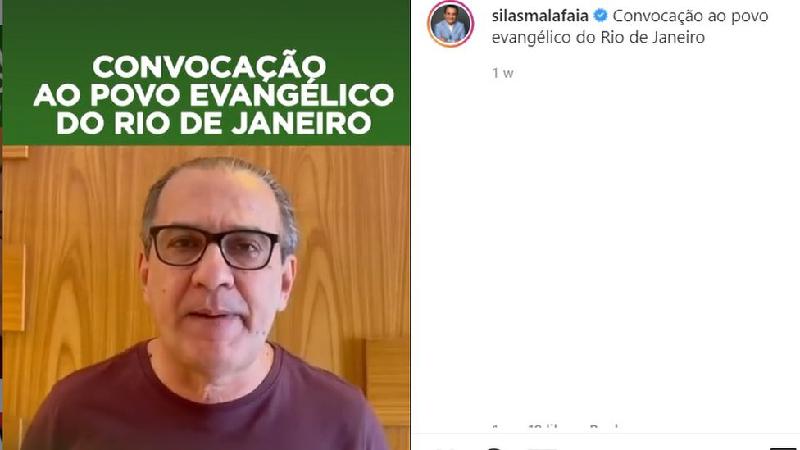 Como líderes evangélicos usam redes para apoiar ato pró-Bolsonaro - Reprodução/Instagram