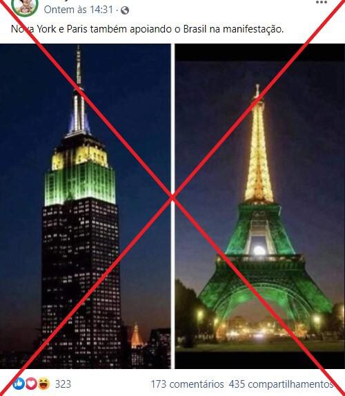 Empire State e Torre Eiffel não foram iluminados em apoio aos atos de 7 de setembro de 2021