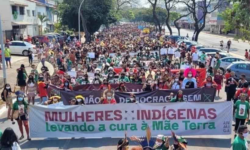 Terras indígenas: 5 mil mulheres marcham em Brasília pela demarcação - Reprodução/ Instagram