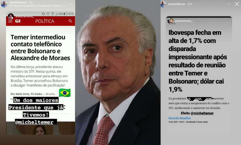 'O pai tá on':Temer compartilha elogios à carta que escreveu para Bolsonaro - Reprodução e Agência Brasil