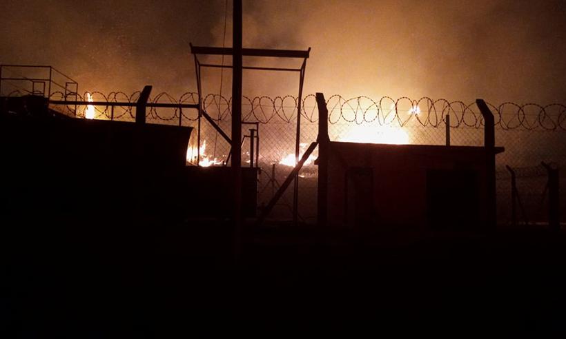 Bombeiros controlam incêndio que ameaçava armazém de explosivos em Sabará - Corpo de Bombeiros/Divulgação