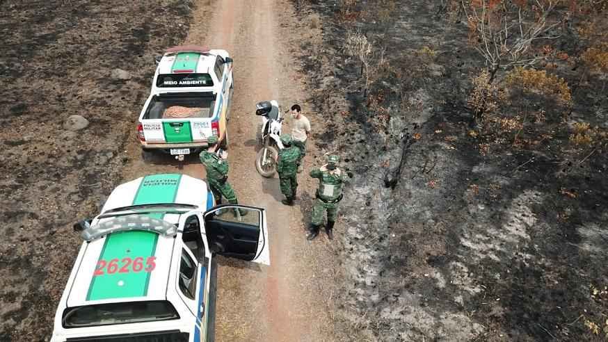 Homem causa grande incêndio em Minas e é multado em mais de R$ 3 milhões - PMMG/Divulgação