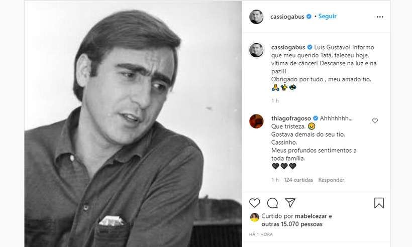 Artistas e famosos lamentam morte de Luis Gustavo, o Vavá de 'Sai de Baixo' - Reprodução / Instagram