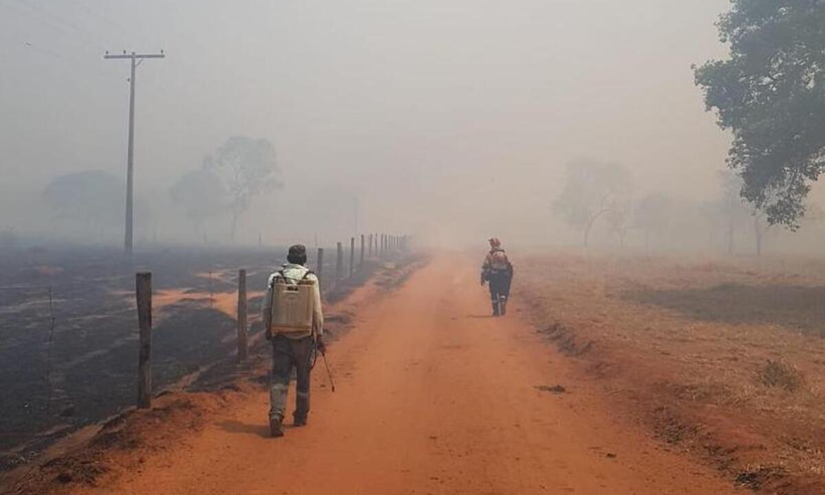 MG: bombeiros finalizam combate a incêndio em Arinos após 10 dias - Divulgação/Corpo de Bombeiros