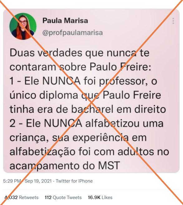 Paulo Freire foi professor e doutor honoris causa de diversas universidades no Brasil e exterior