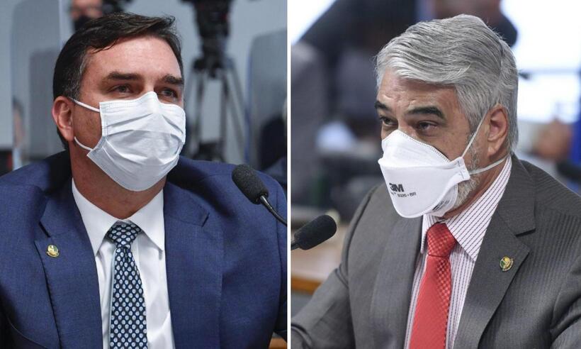 Humberto para Flávio: 'Não vai interromper porque é filho do presidente' -  Leopoldo Silva/Agência Senado