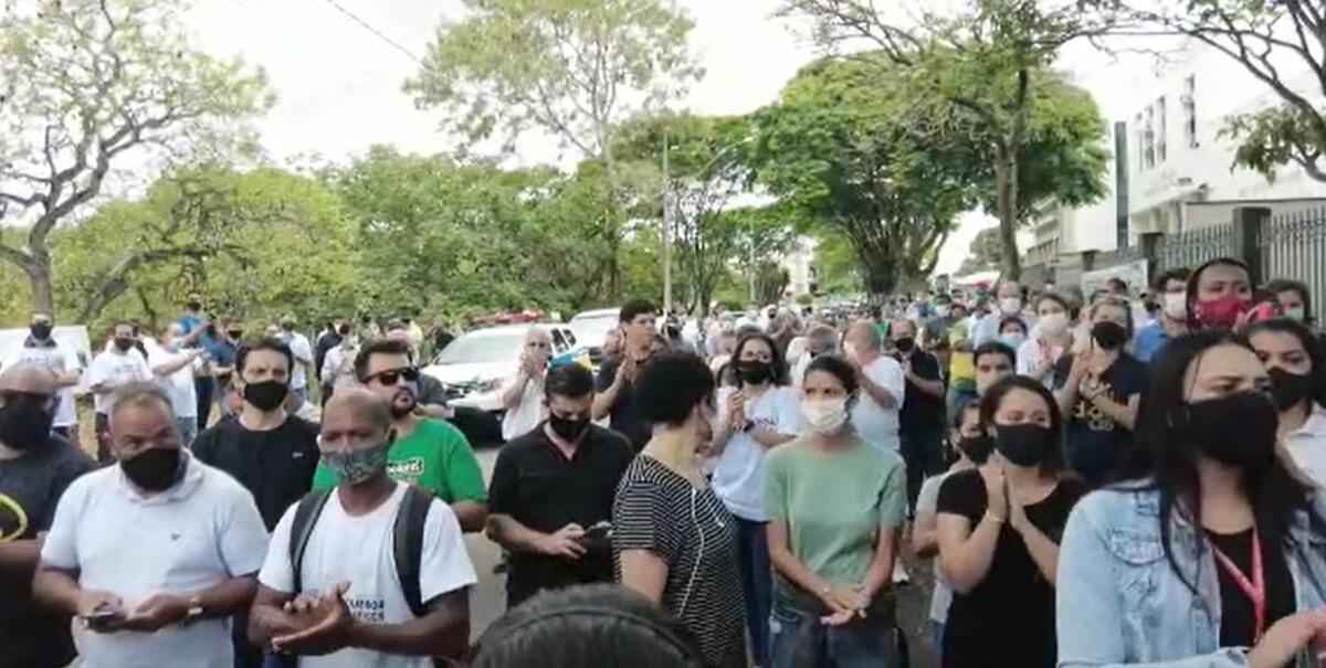Movimento de Pedro Leopoldo faz manifestação a favor da fábrica da Heineken - Heberton Lopes/Divulgação
