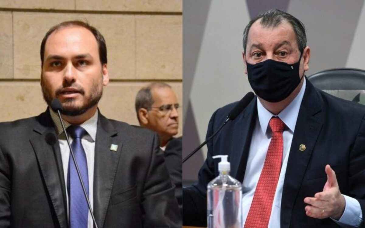Carlos Bolsonaro vai apresentar denúncia de prevaricação contra Omar Aziz - Câmara do RJ/Reprodução
Senado Federal/Reprodução