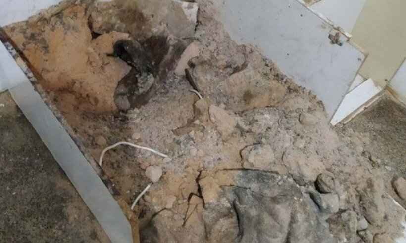 Homem tentou concretar corpo de mulher na parede antes de carbonizá-la - Material cedido ao Correio