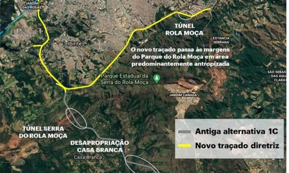 Rodoanel Metropolitano tem novo traçado para evitar impactos ambientais - DER-MG/Divulgação