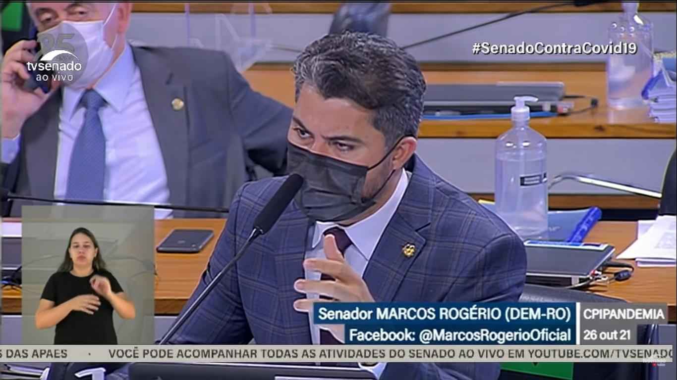 Marcos Rogério: 'Governo federal não pode ser acusado de omissão' - Reprodução/YouTube TV Senado